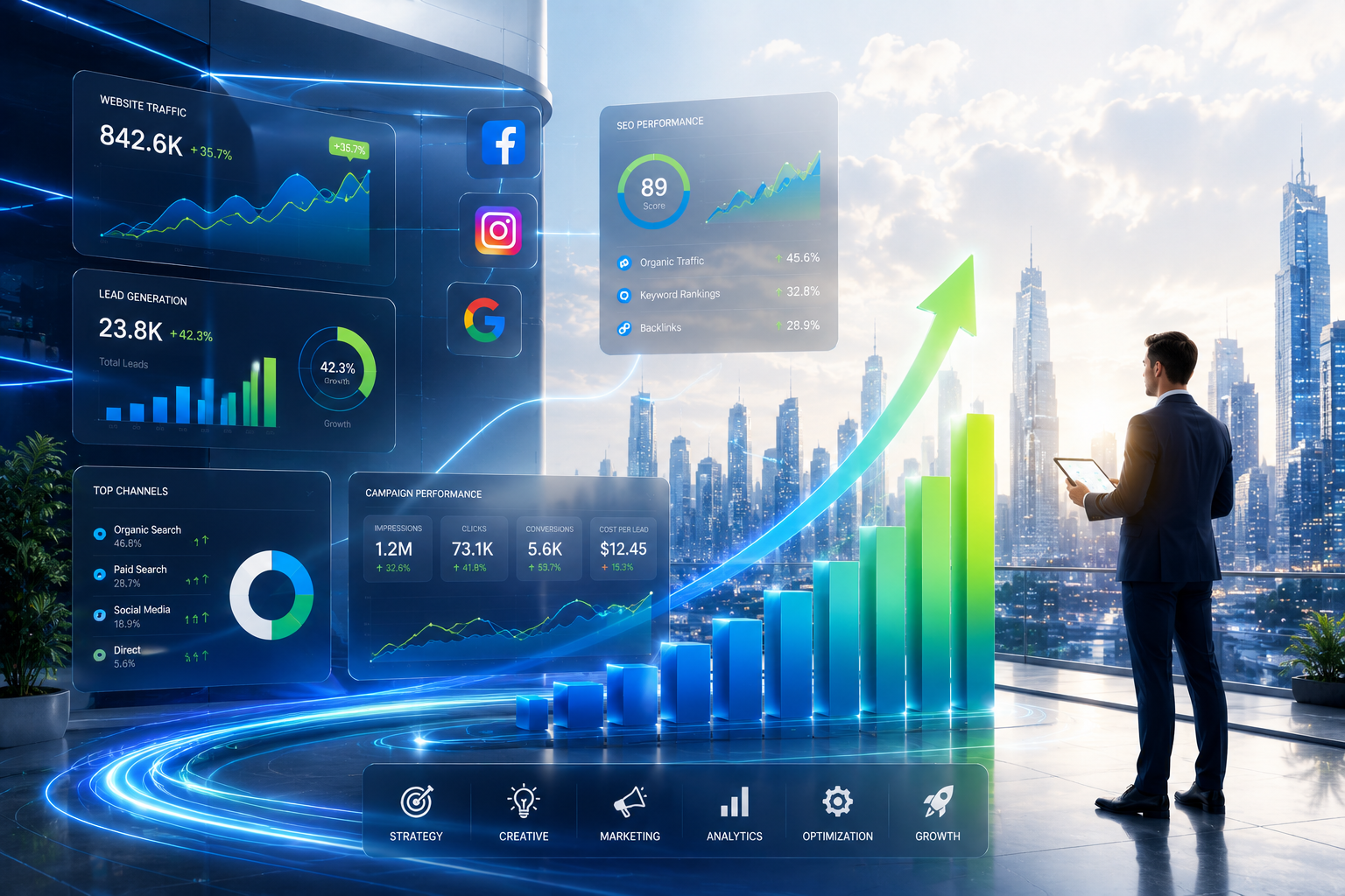 Digital marketing strategy for business growth and lead generation